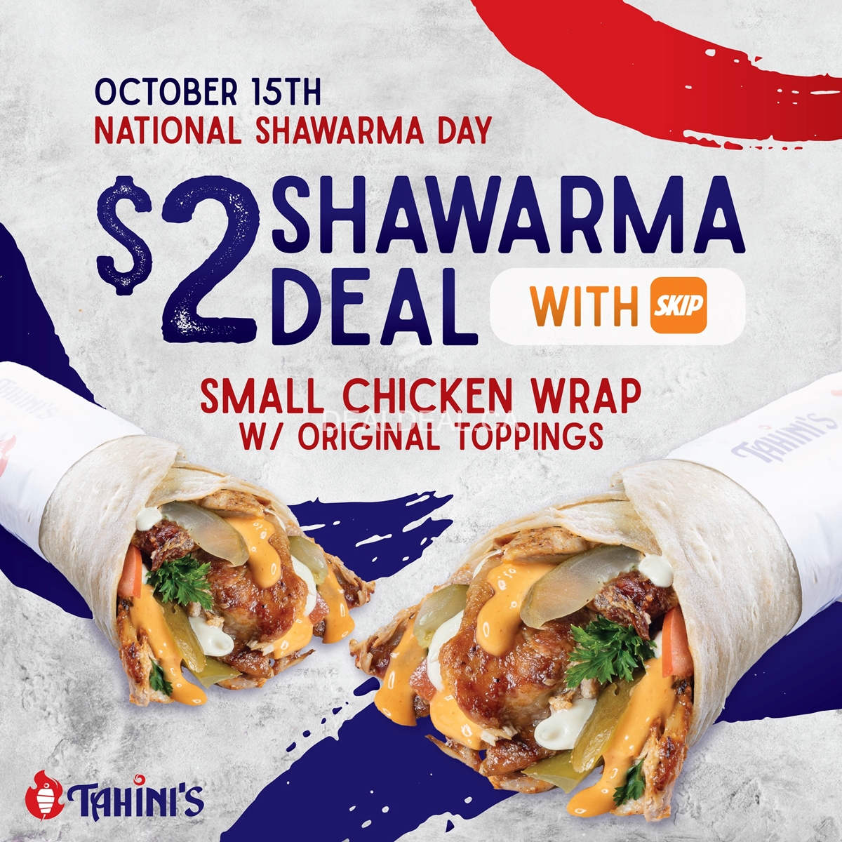 National Shawarma Day 2 Shawarma Deal with Skip The Dishes at Tahini's