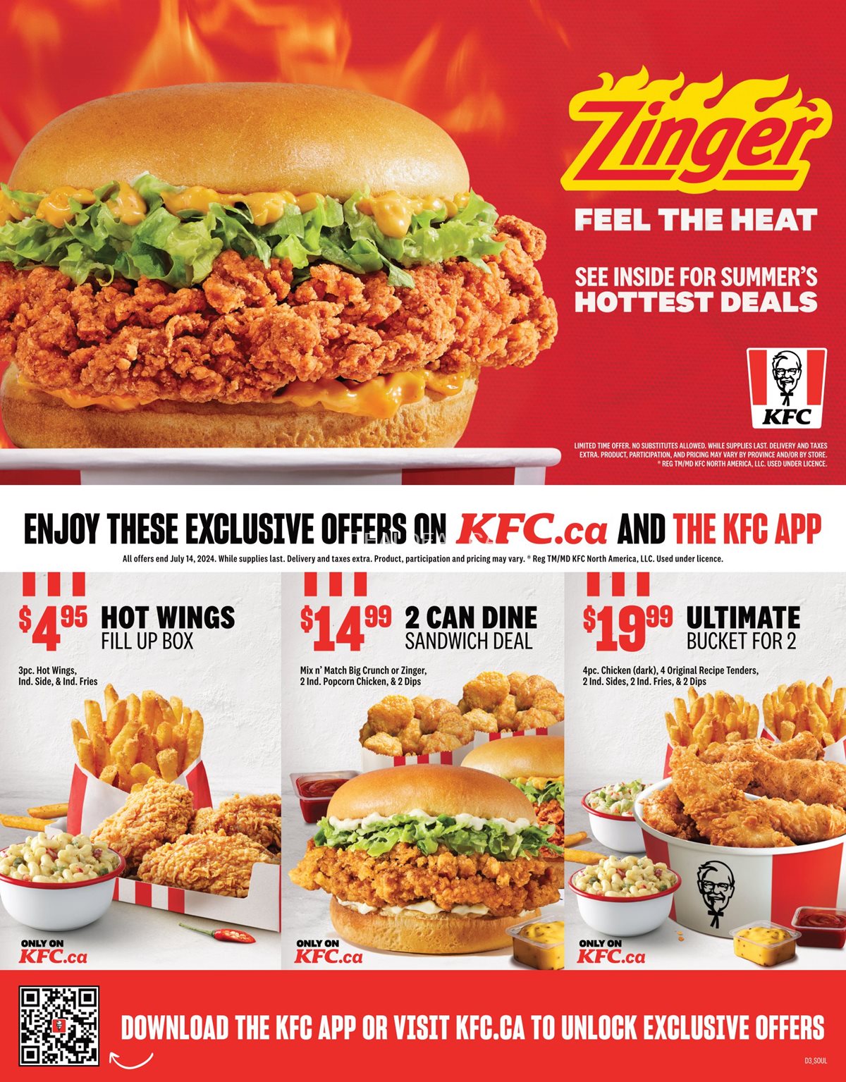 KFC Ontario Exclusive Coupons, Flyers, and Deals 2024