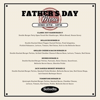 Father Day menu at Bollocks Pub & Kitchen