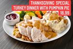 Thanksgiving Special Turkery Dinner with Pumpkin Pie for 18.99 at Westney Restaurant