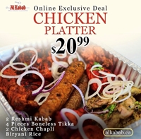 Exclusive online deal for October- Al Kabab
