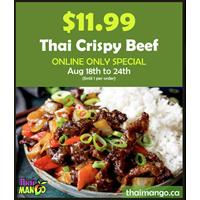 Thai Crispy Beef for $11.99 at Thai Mango