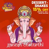 Get 15% off on Desserts and Shakes on Dine-in and Take-out orders at Chaalo Oshawa