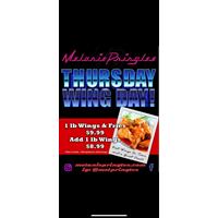 Thursday wing day at Melanie Pringles
