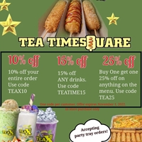 Special Offers at Tea Timesquare